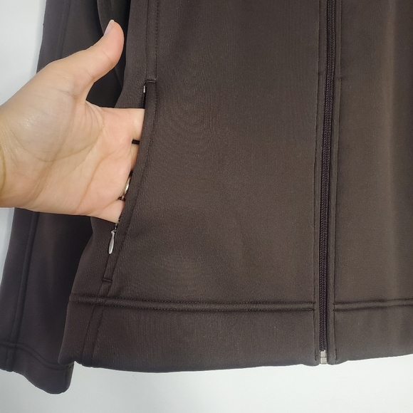 Lucy Women Track Jacket Size Large Brown Athletic Activewear Performance Neutral - Picture 9 of 13